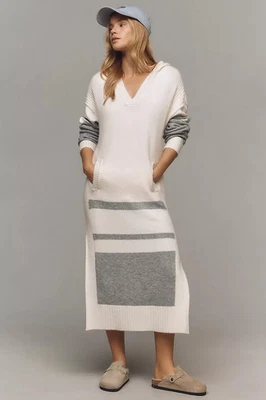 New w/Tags Anthropologie Daily Practice Ivory Comb Relaxed Maxi Dress XXSP - Image 1 of 4