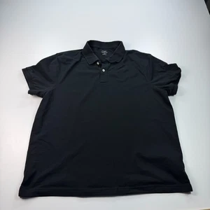 J Crew Flex Piqué Poloshirt Herren Extra Large XL Schwarz Preppy Untucked Preppy - Bild 1 von 7