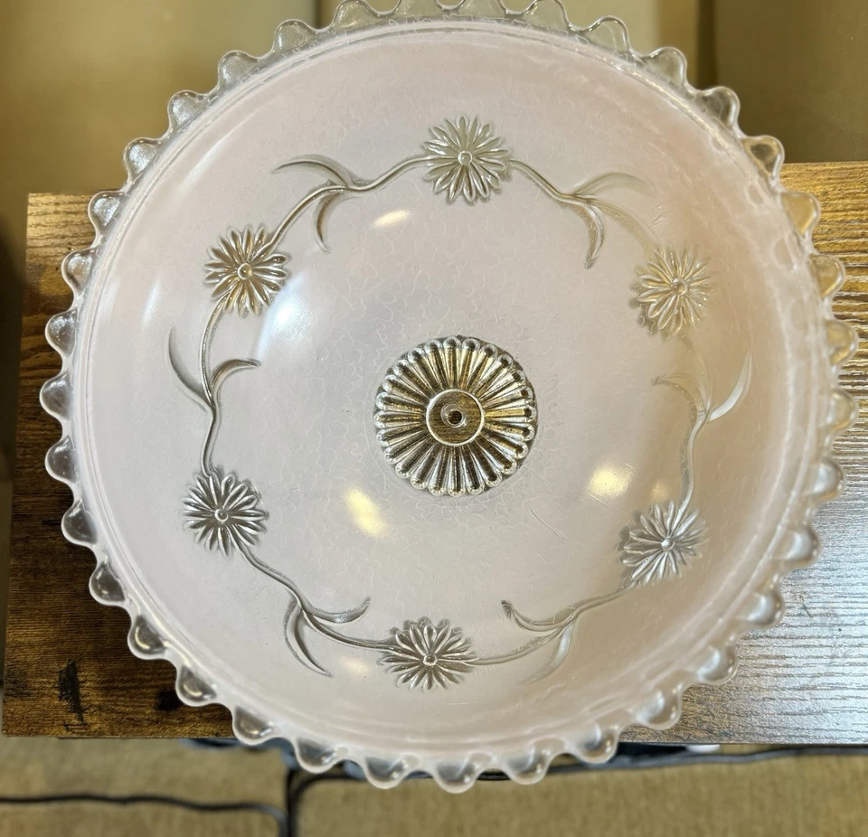 vintage art deco ceiling light fixture - Image 1 of 2