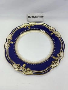 (1) One Copeland Spode LANCASTER piatti blu cobalto oro e bianco - Foto 1 di 9