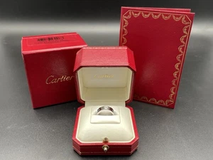 Anillo Cartier Love Platino 1 Diamante, Talla 47, Con Caja Original y Certificado - Imagen 1 de 10