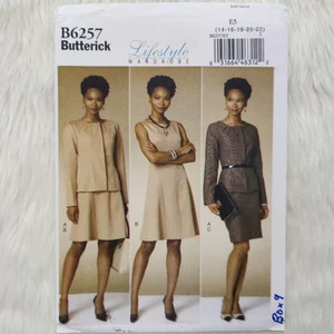 Butterick 6257 Sewing Pattern, Size 14-22, Dress, Skirt & Semi-Fitted Jacket - Picture 1 of 4