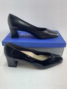 Sandler Easy Steps Leather Block Heel Court Pumps Shoes New With Box Size 9.5 - Picture 1 of 14