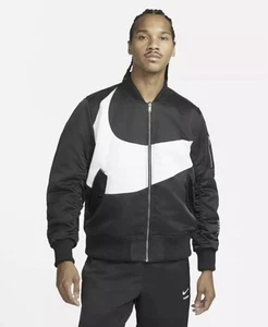 MEN'S NIKE SPORTSWEAR BIG SWOOSH THERMA-FIT REVERSIBLE JACKET DD6055 010 sz M - Picture 1 of 5