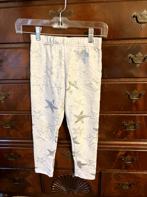 Carters Niñas Talla 8 Gris Jaspeado con Estrellas Plateadas Pantalones de Sudadera Leggings Usados en Excelente Condición Foto 1 de 4