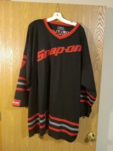 Camiseta deportiva de hockey negra premium nacional cosida Snap On Tools 2XL USADA EN EXCELENTE ESTADO - Imagen 1 de 4
