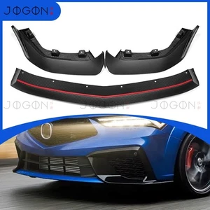 For DE5 Acura Integra Type S 2024+ Matte Carbon Front Bumper Lip Body Kits 3pcs - Picture 1 of 19