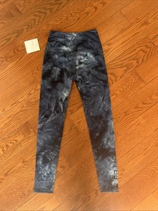 New BEYOND YOGA Lux High Waist 7/8 Leggings, Blue Tie Dye, Size S Barre 3 Logo - Picture 1 of 11