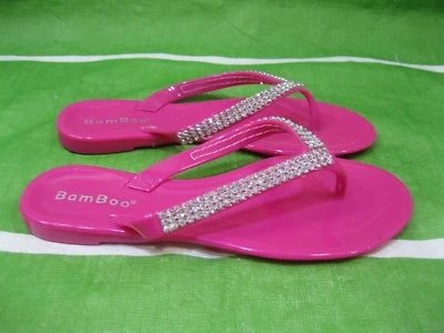 Nuevo Niño Rosa/Dorado Chanclas Arco Playa Linda Sandalia Gelatina Niña Talla 2 Foto 1 de 4