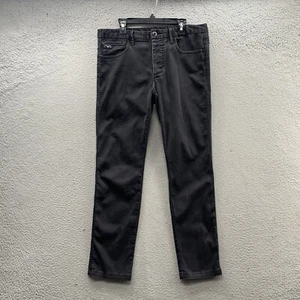 Emporio Armani EA Men Black Gray Slim Straight Jeans Size 30 Stretch Denim Pants - Picture 1 of 17