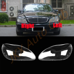 For Mercedes Benz W220 S-Class 1998-2005 Left+Right Headlight Lens Shell+Glue s - Picture 1 of 11