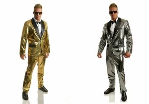 Discokugel Smoking Kostüm Herren Silber oder Gold - Bild 1 von 5
