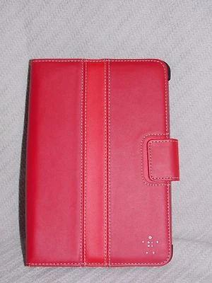 Belkin Red Vinyl Up to 7 inch Universal Tablet Case/ Holder/ Folding Folio Case - Image 1 of 4