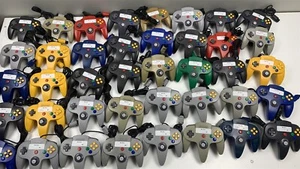 Lot of 40 Genuine Nintendo 64 N64 Controllers - Working w/ Loose Sticks & Wear - Picture 1 of 5