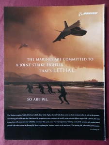 11/1998 PUB BOEING JSF JOINT STRIKE FIGHTER USMC US MARINES ORIGINAL AD - Imagen 1 de 1