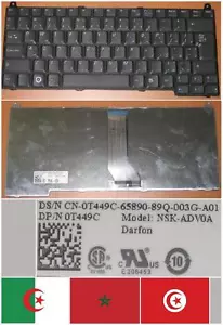 Keyboard qwerty Arabic Dell Vostro 1310 1510 NSK-ADV0A OT449C 0T449C T449C Black - Picture 1 of 1