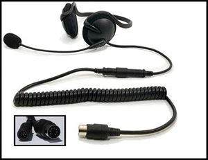 IMC MOTORCOM HS-H140P - 7 PIN HARLEY TYPE HELMETLESS/SKULL-CAP STYLE HEADSET - Picture 1 of 2