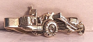 Vintage Allis Chalmers Goldtone Earth Mover, Scaper Tie Clasp. #-10 - Picture 1 of 18