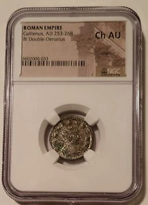 Roman Empire Gallienus AD 253-268 BI Double Denarius Ch AU NGC - Picture 1 of 4