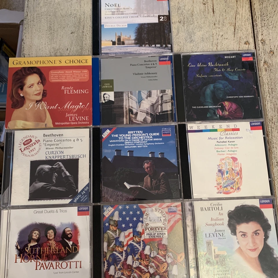10 CD Lot London Decca Classical Music Mozart Beethoven Pachelbel Rossini VG - Imagem 1 de 4