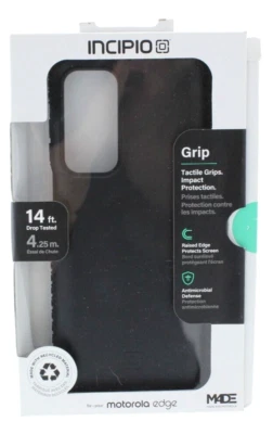 Capa Incipio Grip para Motorola Edge preta - Imagem 1 de 3
