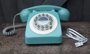 Vintage Landline Telephone 746  Phone Rotary Style Blue - Picture 1 of 6