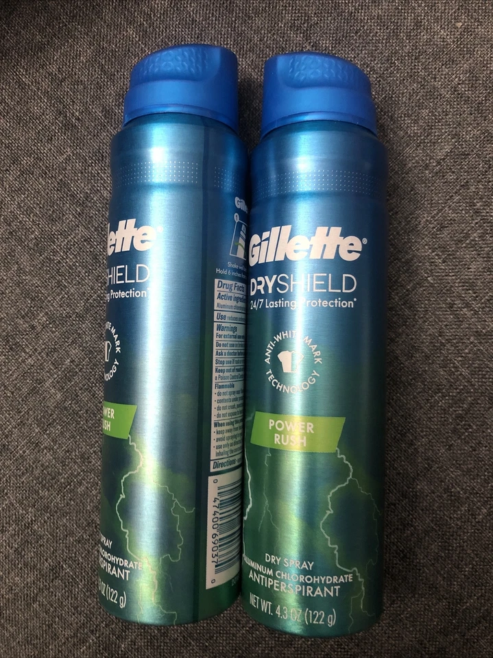 Antitranspirante en aerosol seco Gillette Dry Shield - Power Rush - 4,3 OZ - caducidad 11/2025 Foto 1 de 1