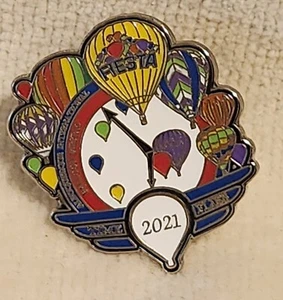 2021 TIME FLIES 49.5 ALBUQUERQUE INTERNATIONAL BALLOON FIESTA BALLOON PIN - Picture 1 of 2