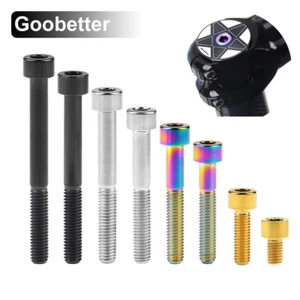 Tornillos de cabeza de tapa de enchufe de titanio pernos de enchufe hexagonales tamaño M6 x 18-70 mm para bicicleta - Imagen 1 de 12