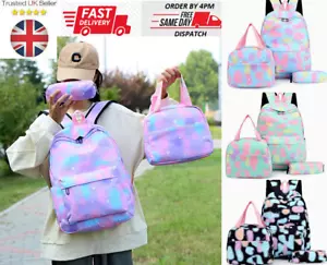 3-teiliges/Set Jungen Mädchen Kinder Regenbogen Rucksack Backpack Schule Brotzeittasche Federtasche - Bild 1 von 13