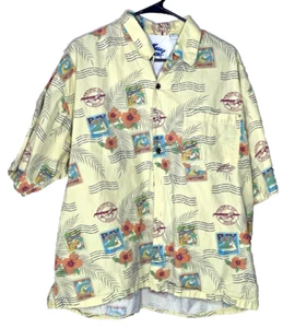 Camicia hawaiana uomo Caribbean Soul manica corta con bottoni taglia XL multicolore - Foto 1 di 8