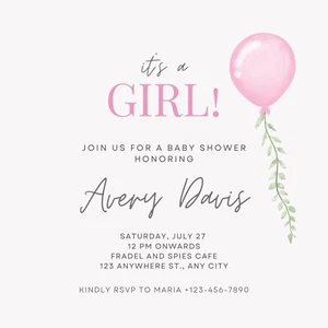 Customizable Baby Shower Celebration Invite Template #4 DIGITAL DOWNLOAD - Picture 1 of 10
