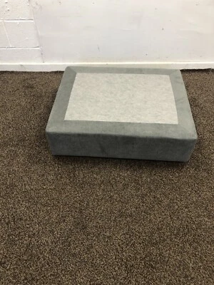 DFS FOOTSTOOL IN FABRIC GREY RRP £229.99 - Image 1 of 3