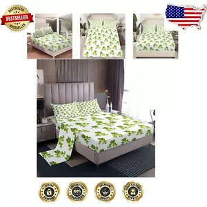Cute Frog Print Twin Sheet Set - 3-Piece Kids Bedding for a Playful Sleep - Picture 1 of 9