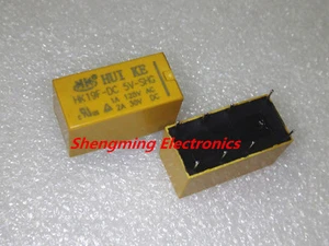 10PCS HK19F-DC 5V-SHG DC 5V Coil DPDT 8 Pins 2NO 2NC PCB Mini Power Relay - Picture 1 of 3
