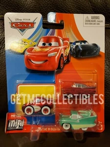 DISNEY PIXAR CARS MINI RACERS NIGHT TIME RS CRUISIN MCQUEEN FLO 3 PACK SHIP $15+ - Picture 1 of 2