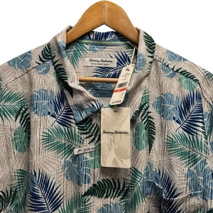 Tommy Bahama NEW Mens XXXL Bahama Coast Fronds Away Hawaiian Palms Stretch Shirt - Picture 1 of 6