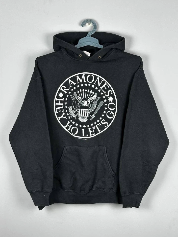Sudadera con Capucha Negra Ramones De Colección Rara Banda Punk Talla L - Imagen 1 de 4