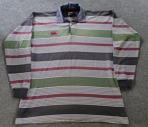 Vintage 90s Canterbury Rugby XL Logo Ringer Polo - Bild 1 von 8