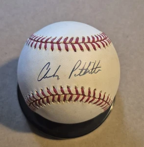 ANDY PETTITTE AUTOGRAPHED SIGNED AMERICAN LEAGUE BASEBALL YANKEES - Picture 1 of 2
