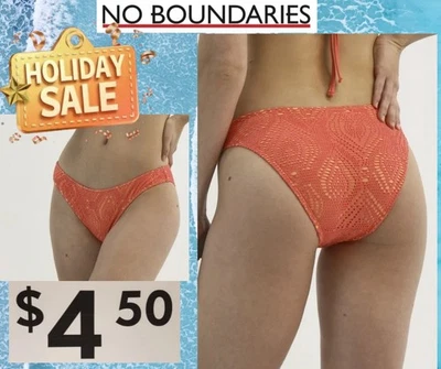 Parte inferior de natación de bikini con ojales de ganchillo XL (16-18) SIN LÍMITES para mujer • Coral NUEVO Foto 1 de 4