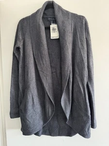 NWT Barefoot Dreams Cozychic Lite Circle Cardi Sz XS/S Indigo Cardigan Sweater - Picture 1 of 11