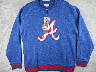 Sudadera grande de lana lavada en nieve Mitchell & Ness Atlanta Braves para hombre nueva con etiquetas Foto 1 de 4