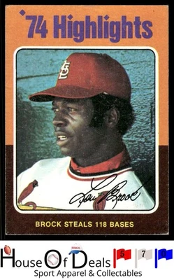 Бейсбольная карточка 1975 Topps No2 Lou Brock St. Louis Cardinals - Изображение 1 из 2