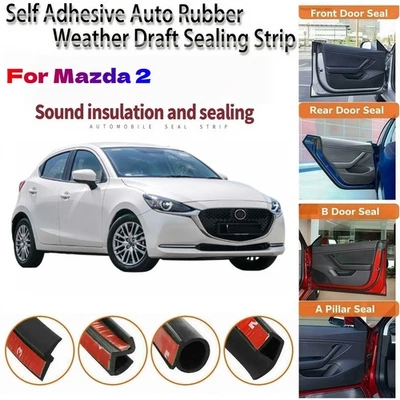 Tiras de sellado de goma para borde de puerta kit de reducción de ruido del viento para aire acondicionado para Mazda 2 Foto 1 de 4