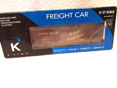 K-LINE K621-2112  Union Pacific O Gauge Smooth Sided Hopper New Old Stock - Image 1 of 2