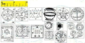 CASA DE MUÑECAS Mini Divertido KING SALOMONS CÍRCULOS MÁGICOS Y SELLOS - CDHM 1:12 - Imagen 1 de 1