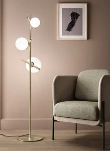Lampada da terra piantana design moderno ottone sfere in vetro di murano MS-490 - Picture 1 of 3