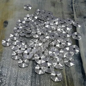 Tibetan Silver Wavy Spacers 10mm x 1mm, 50 pcs Free postage Oz Seller - Picture 1 of 3