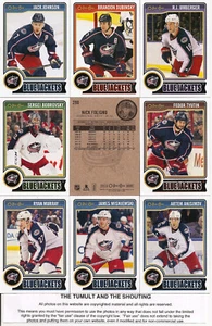 2014-15 OPC O-Pee-Chee Columbus Blue Jackets Complete Team Set Stickers + U (19) - Picture 1 of 2
